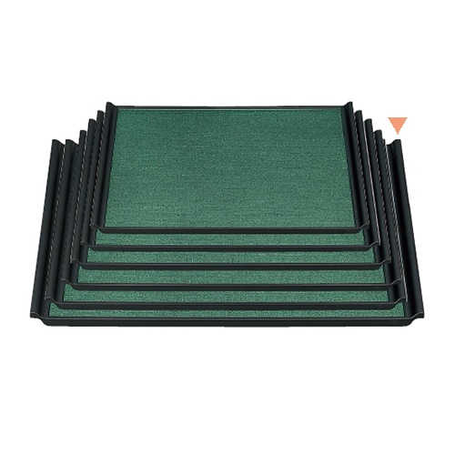 若泉漆器 宴布目盆　グリーンパール渕黒　尺7寸キング塗  1-50-18 1個（ご注文単位1個）【直送品】