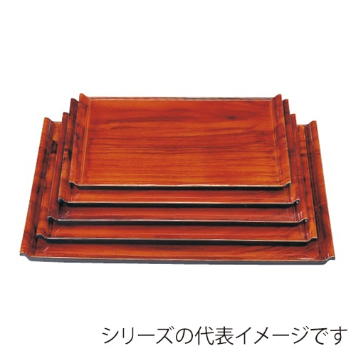 若泉漆器 宴盆　紫檀底黒塗S・S塗　　尺3寸 ノンスリップ加工 1-53-13 1個（ご注文単位1個）【直送品】