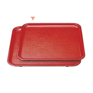 若泉漆器 厚口布目盆　朱　　8寸 ノンスリップ加工 1-74-47 1個（ご注文単位1個）【直送品】