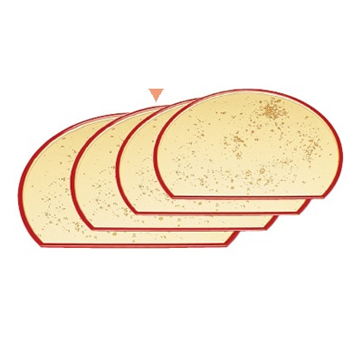 若泉漆器 富士半月盆　色紙金箔渕朱　尺4寸  1-80-19 1個（ご注文単位1個）【直送品】