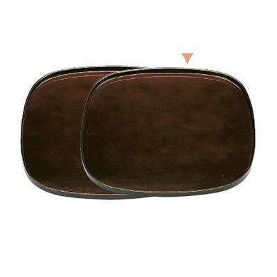 若泉漆器 くつわ盆　溜底面黒塗　尺1寸　S・S塗 ノンスリップ加工 1-85-3 1個（ご注文単位1個）【直送品】