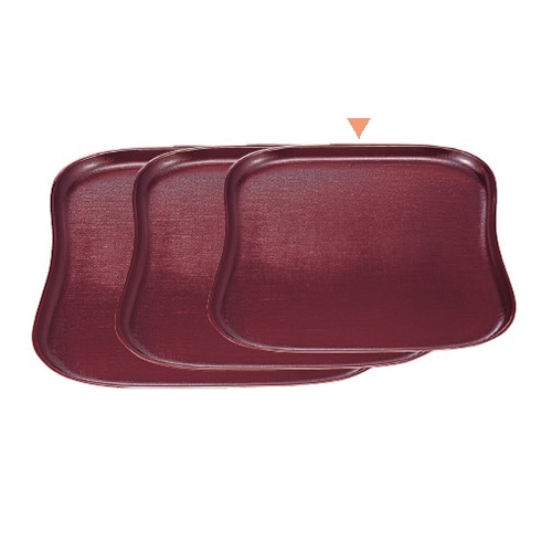 若泉漆器 ひさご盆　溜布目　　尺1寸 ノンスリップ加工 1-85-11 1個（ご注文単位1個）【直送品】