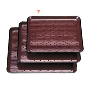 若泉漆器 角盆　ウルミ鎌倉彫　耐熱　尺0寸 ノンスリップ加工 1-90-1 1個（ご注文単位1個）【直送品】