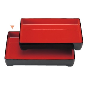 若泉漆器 深型光琳番重 黒内朱 尺3寸 1-121-6 1個(ご注文単位1個)【直送品】