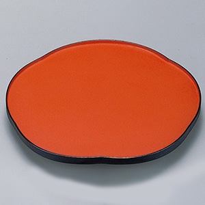 若泉漆器 尺2寸梅型盆　朱乾漆  1-125-1 1個（ご注文単位1個）【直送品】