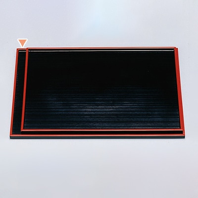 若泉漆器 切立千筋盆　黒天朱　尺3寸  1-128-15 1個（ご注文単位1個）【直送品】