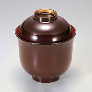 若泉漆器 姫小吸椀　溜つば金内朱  1-152-2 1個（ご注文単位1個）【直送品】