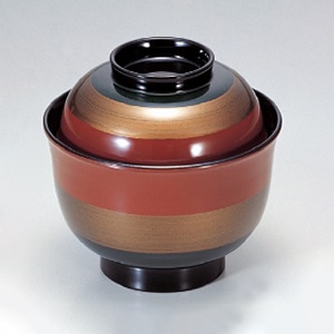 若泉漆器 3.3寸美里吸椀　歌舞伎S・H塗  1-158-12 1個（ご注文単位1個）【直送品】