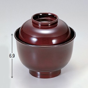 若泉漆器 3.3寸美里吸椀　溜  1-159-3 1個（ご注文単位1個）【直送品】