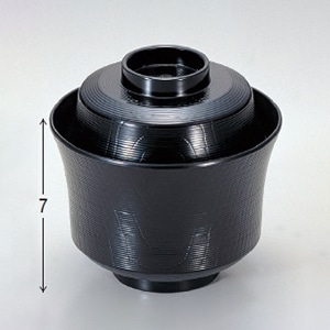 若泉漆器 3.1寸京型木目椀　黒  1-164-1 1個（ご注文単位1個）【直送品】