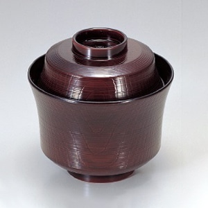 若泉漆器 3.1寸京型木目椀　溜  1-164-2 1個（ご注文単位1個）【直送品】