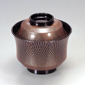 若泉漆器 3.1寸京型吸椀　黒新武蔵野S・H塗  1-164-14 1個（ご注文単位1個）【直送品】