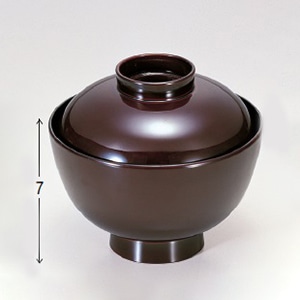 若泉漆器 越前椀　溜  1-166-1 1個（ご注文単位1個）【直送品】