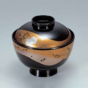 若泉漆器 越前椀　黒新武蔵野S・H塗  1-166-12 1個（ご注文単位1個）【直送品】