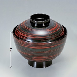 若泉漆器 越前椀　二色刷毛目  1-167-1 1個（ご注文単位1個）【直送品】