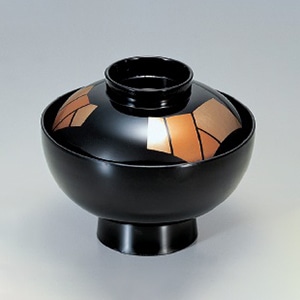 若泉漆器 御殿吸椀　黒結びS・H塗  1-171-7 1個（ご注文単位1個）【直送品】