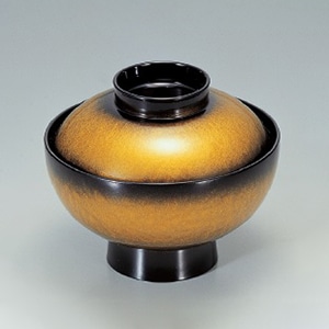 若泉漆器 御殿吸椀　アクアイエローエ-ス塗  1-172-1 1個（ご注文単位1個）【直送品】