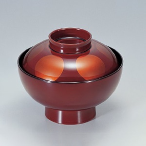 若泉漆器 御殿吸椀　白壇日月S・H塗  1-172-4 1個（ご注文単位1個）【直送品】