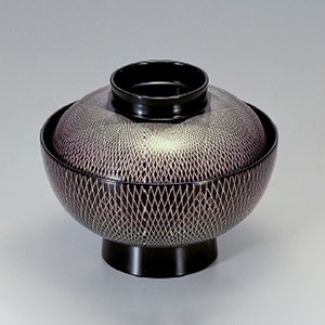 若泉漆器 御殿吸椀　紫金彩S・H塗  1-172-11 1個（ご注文単位1個）【直送品】