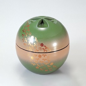 若泉漆器 源氏椀　グリーンぼかし春秋S・H塗  1-176-10 1個（ご注文単位1個）【直送品】