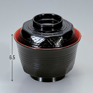 若泉漆器 田吾作吸椀　黒内朱  1-180-7 1個（ご注文単位1個）【直送品】