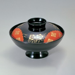 若泉漆器 4.5寸小槌吸椀　正方寺  1-184-16 1個（ご注文単位1個）【直送品】