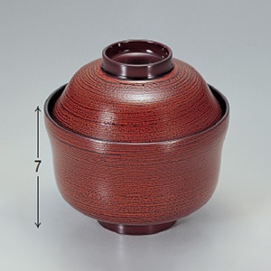 若泉漆器 ひさご吸椀　溜刷毛目 小 1-186-13 1個（ご注文単位1個）【直送品】