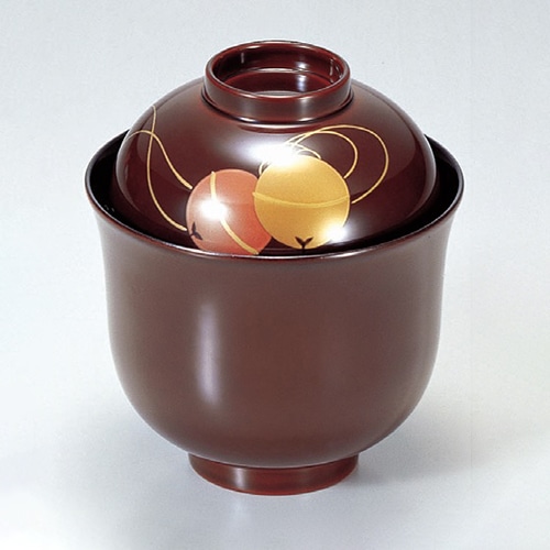 若泉漆器 姫小吸椀　溜すず　本漆塗　手描磨蒔絵  1-194-5 1個（ご注文単位1個）【直送品】