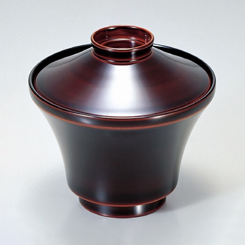 若泉漆器 富士型吸物椀　溜内黒　本漆塗  1-194-11 1個（ご注文単位1個）【直送品】