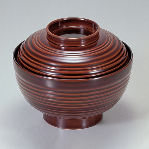 若泉漆器 千筋吸椀　溜内黒　本漆塗  1-195-6 1個（ご注文単位1個）【直送品】