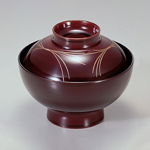 若泉漆器 花仙才椀　溜のし　本漆塗　手描磨蒔絵  1-196-8 1個（ご注文単位1個）【直送品】