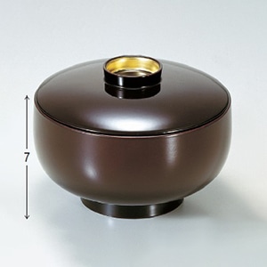 若泉漆器 4寸百万石椀　溜つば金  1-199-7 1個（ご注文単位1個）【直送品】