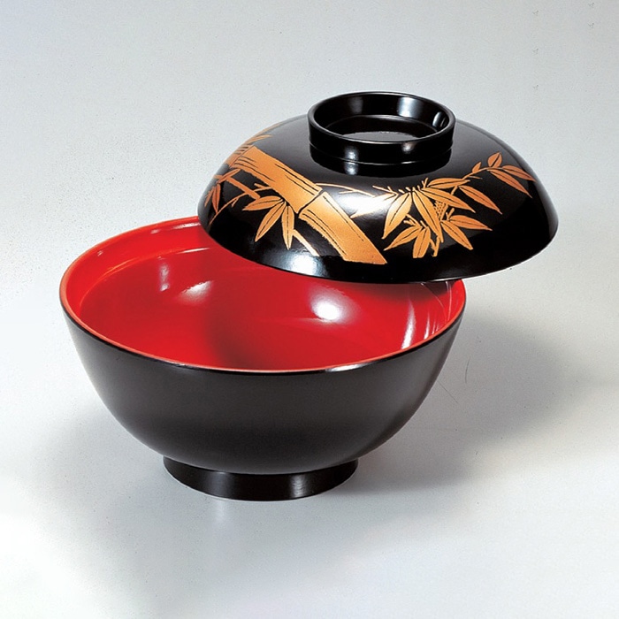 若泉漆器 4.5寸煮物椀　竹内朱  1-200-4 1個（ご注文単位1個）【直送品】