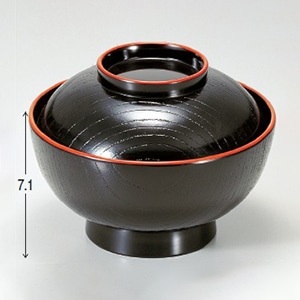 若泉漆器 木目椀　黒天朱  1-201-1 1個（ご注文単位1個）【直送品】