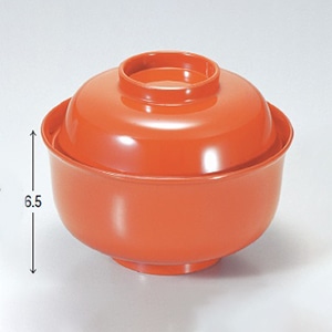 若泉漆器 4寸羽反椀　総洗朱  1-201-7 1個（ご注文単位1個）【直送品】