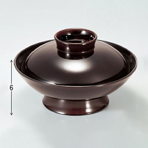 若泉漆器 5.5寸羽反煮物椀　溜  1-203-7 1個（ご注文単位1個）【直送品】