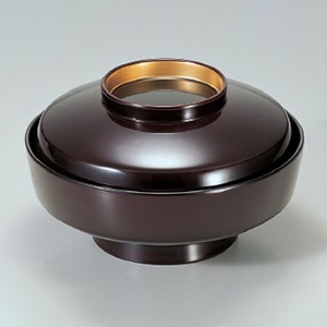 若泉漆器 5寸天竜寺椀　溜つば金  1-205-5 1個（ご注文単位1個）【直送品】