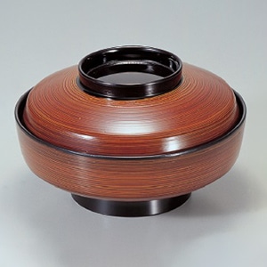 若泉漆器 5寸天竜寺椀　春慶刷毛目  1-205-6 1個（ご注文単位1個）【直送品】