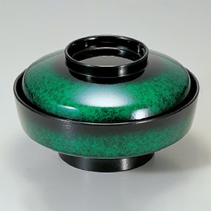 若泉漆器 5寸天竜寺椀　アクアグリーン  1-205-7 1個（ご注文単位1個）【直送品】