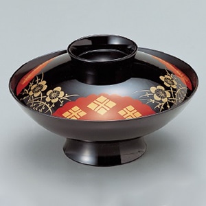 若泉漆器 5.5寸小槌煮物椀　正方寺  1-206-4 1個（ご注文単位1個）【直送品】