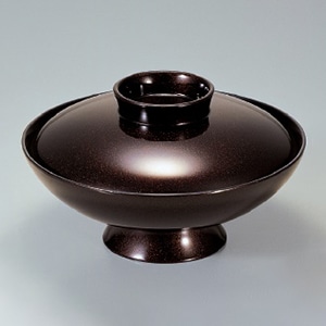 若泉漆器 6寸小槌煮物椀　茶パール  1-207-12 1個（ご注文単位1個）【直送品】