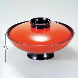 若泉漆器 7寸小槌煮物椀　朱  1-208-10 1個（ご注文単位1個）【直送品】