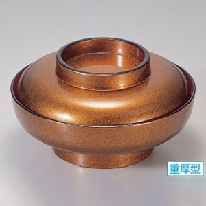 若泉漆器 6寸大平煮物椀　金梨地内朱  1-212-7 1個（ご注文単位1個）【直送品】