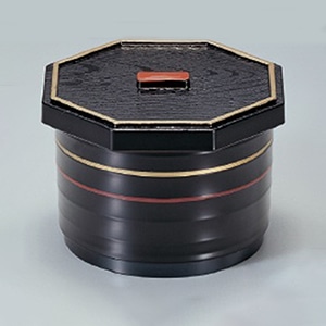 若泉漆器 式部飯器　二色ライン天金内朱 小 1-222-10 1個（ご注文単位1個）【直送品】