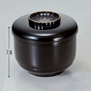 若泉漆器 菊飯器　黒内朱天金  1-226-5 1個（ご注文単位1個）【直送品】