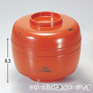 若泉漆器 ナツメ弁当　根来内朱　2段　中子付 大 1-229-17 1個（ご注文単位1個）【直送品】