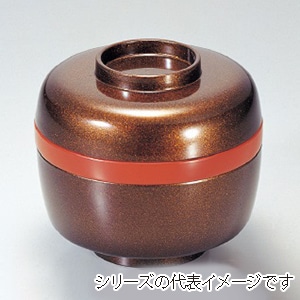 若泉漆器 ナツメ弁当　梨地内朱　2段　中子付 大 1-229-19 1個（ご注文単位1個）【直送品】