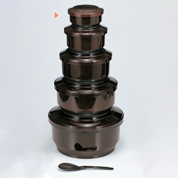 若泉漆器 いずみ飯器　溜　1人用　平なし  1-230-6 1個（ご注文単位1個）【直送品】