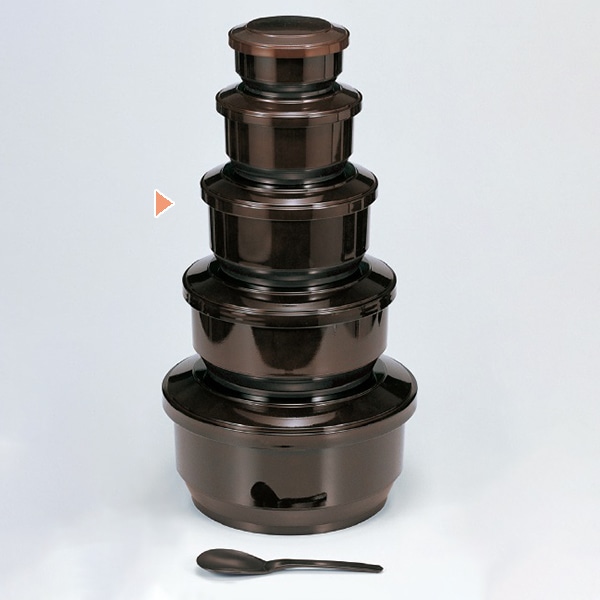 若泉漆器 いずみ飯器　溜　3人用　平付  1-230-8 1個（ご注文単位1個）【直送品】