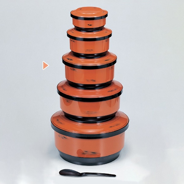 若泉漆器 いずみ飯器　根来　3人用　平付  1-230-13 1個（ご注文単位1個）【直送品】